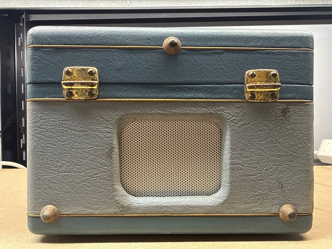 Magnétophone – Telecronic – Boîte – Vintage bleu gris
