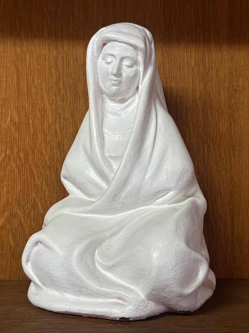 Statue – Vierge Marie en plâtre blanc