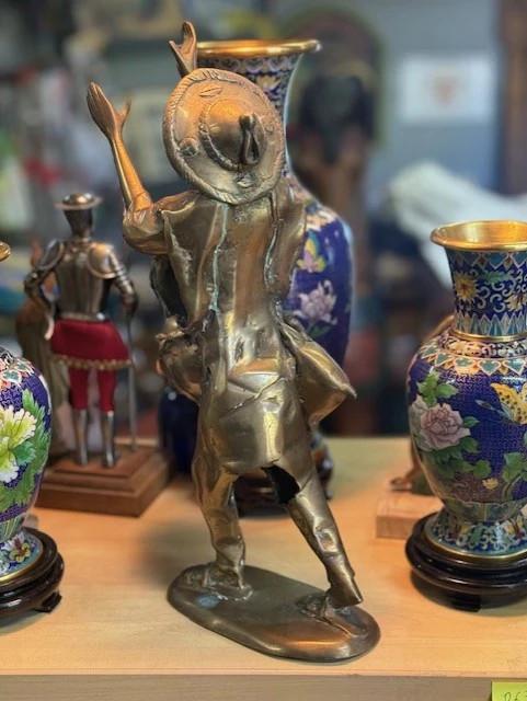 Statue – Bronze – Sculptures Et Figurines – Musicien Au Tambour
