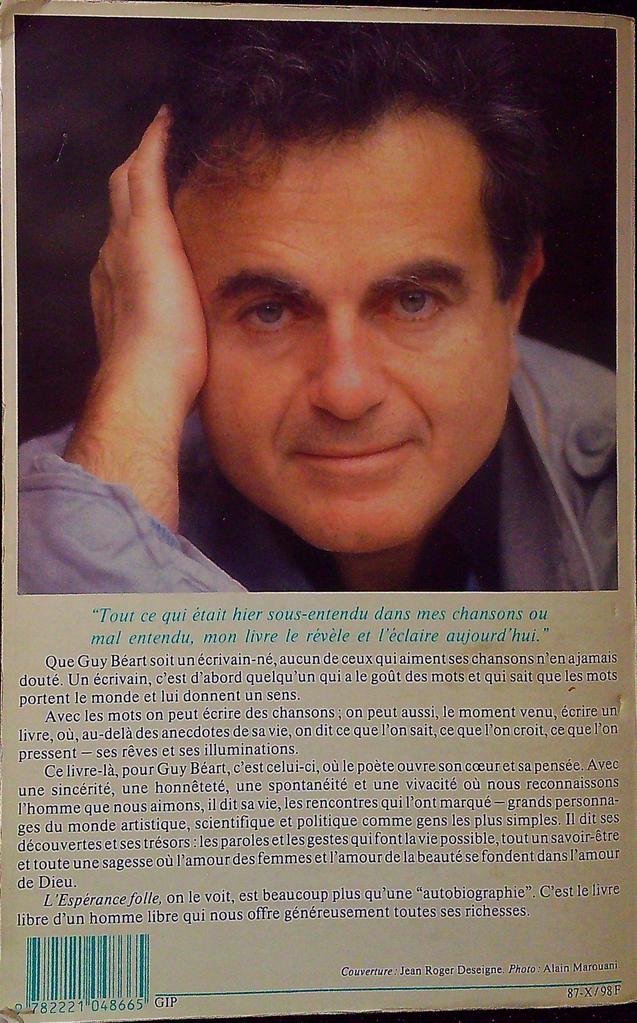 Livre - L'espérance Folle - Guy Béart - Robert Laffont