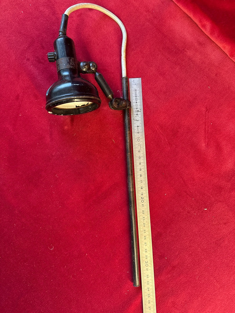 Lampe de bureau vintage flexible noir Singer Slf-3