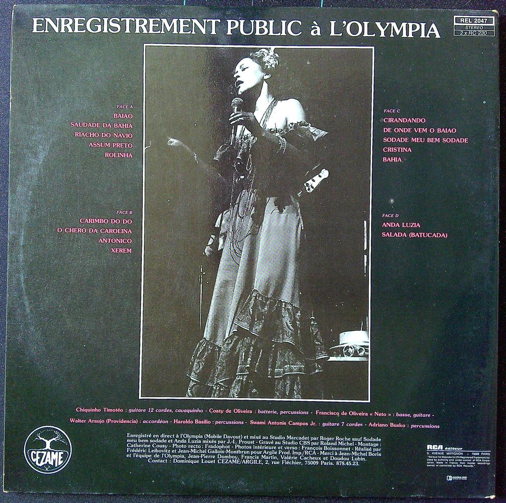 Double vinyle – Nazaré Pereira à l'olympia – Musique – Enregistrement public
