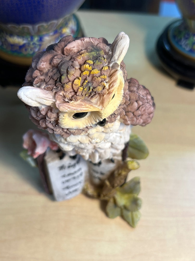 Figurine Hibou / Chouette sur livre