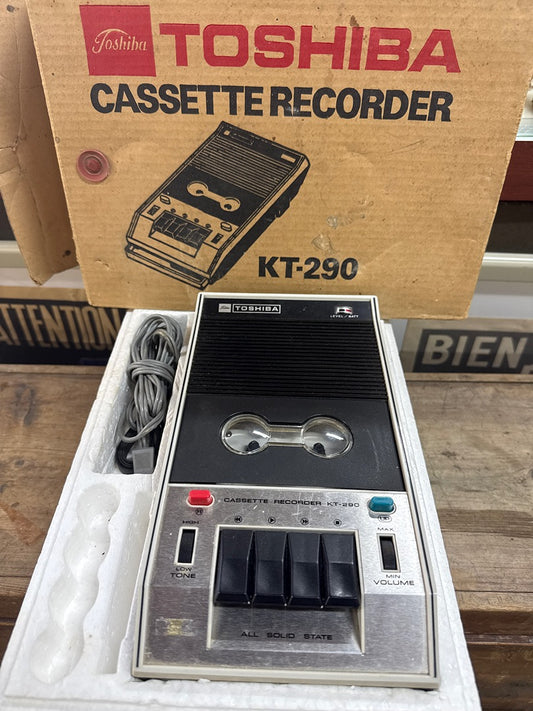 Magnétophone à cassette – Toshiba Kt-290 – Hi-fi – Vintage en boîte