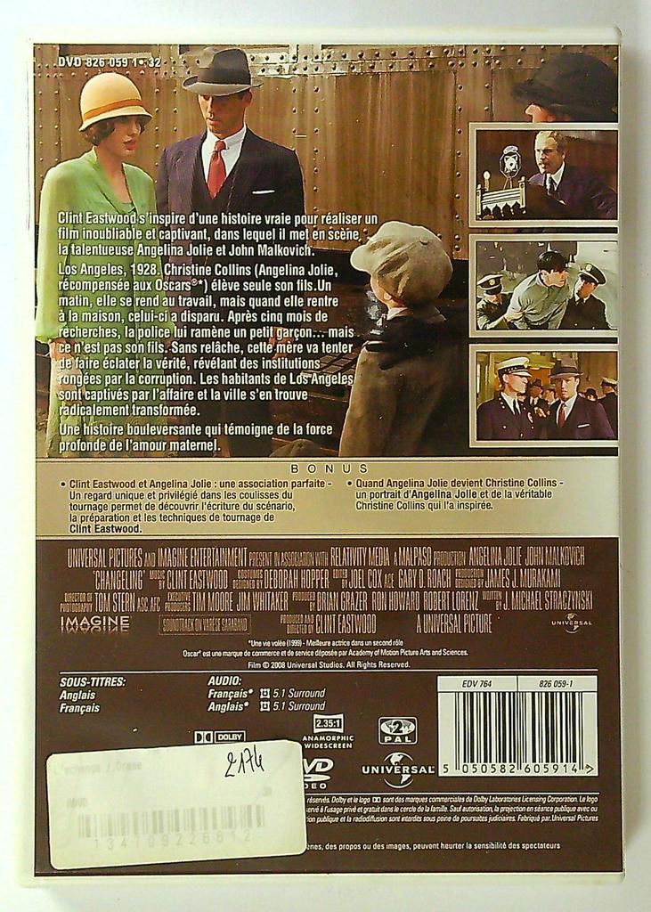 Dvd L'échange Universal Pictures Clint Eastwood