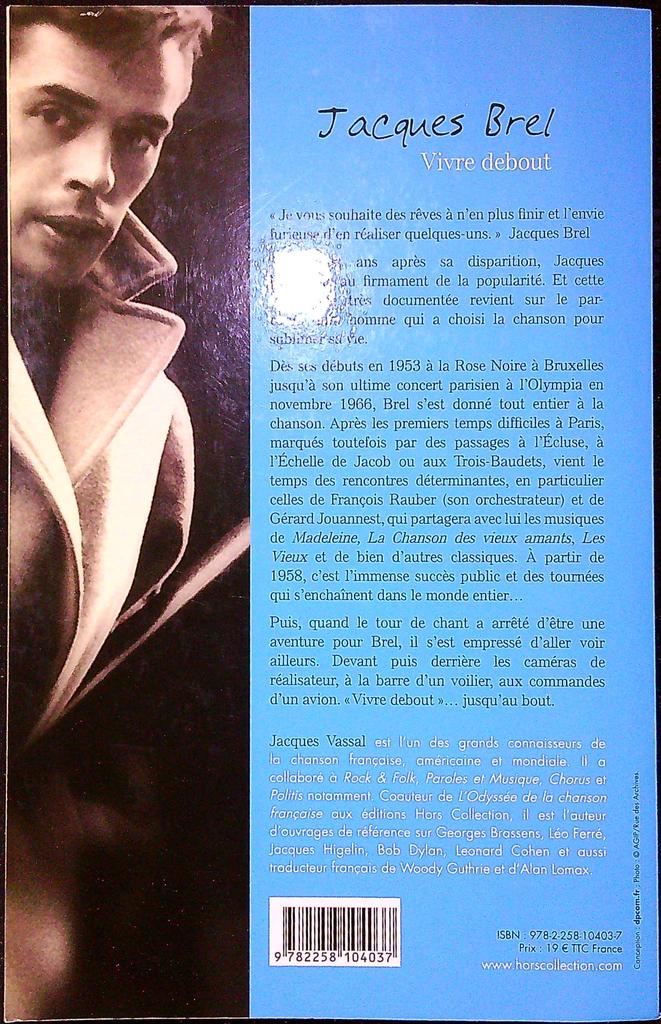 Livre – Jacques Brel – Non-fiction – Vivre debout