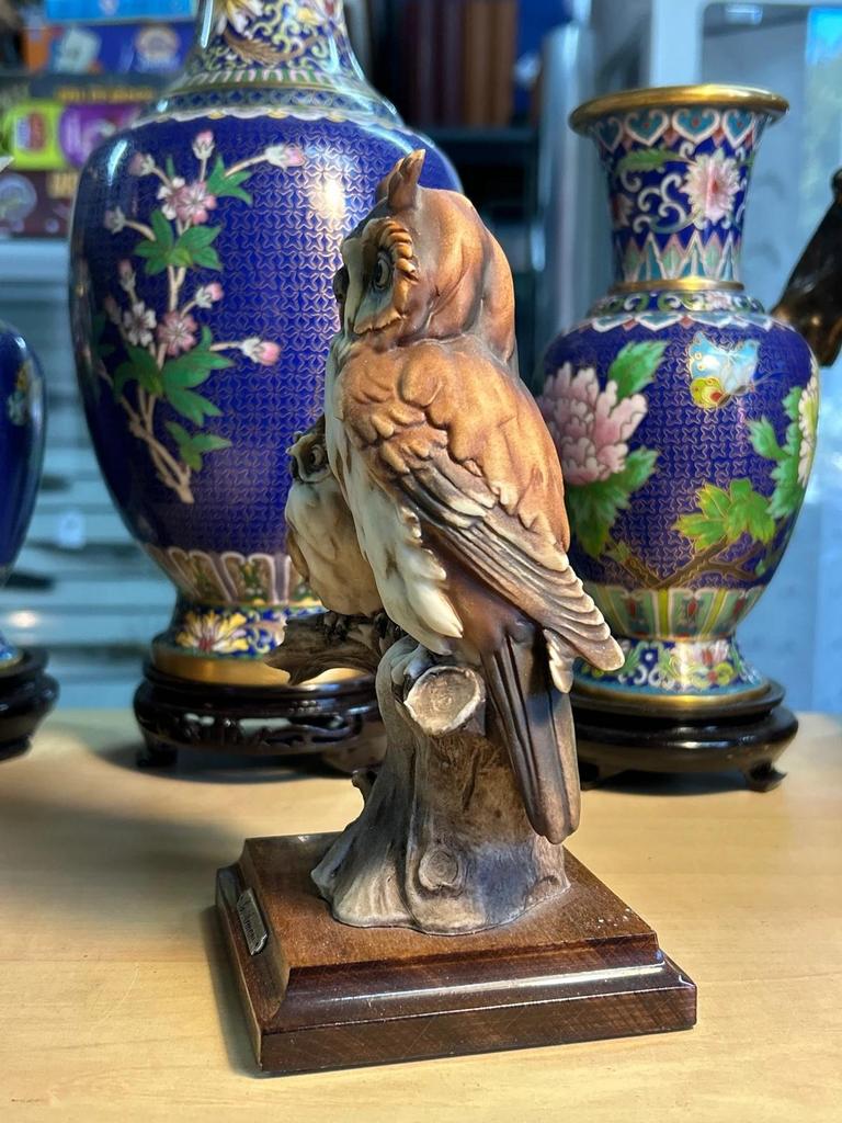 Statuette sculpté Chouette / Hibou signé Giuseppe Armani