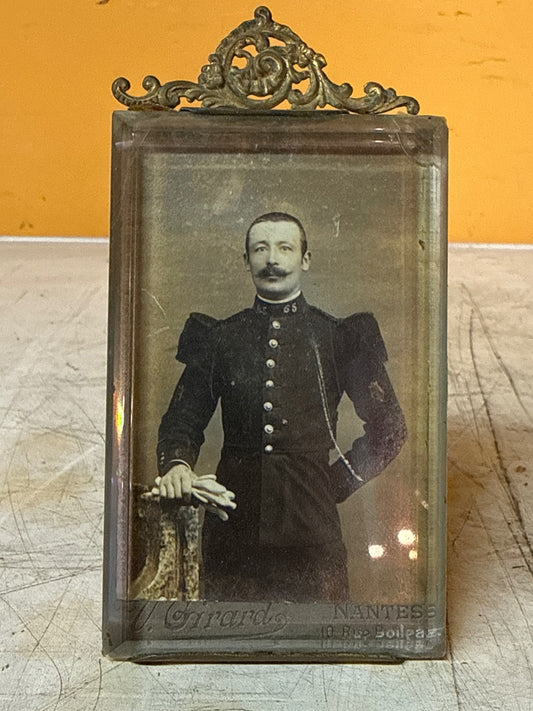 Cadre photo ancien – Cadre en verre biseauté