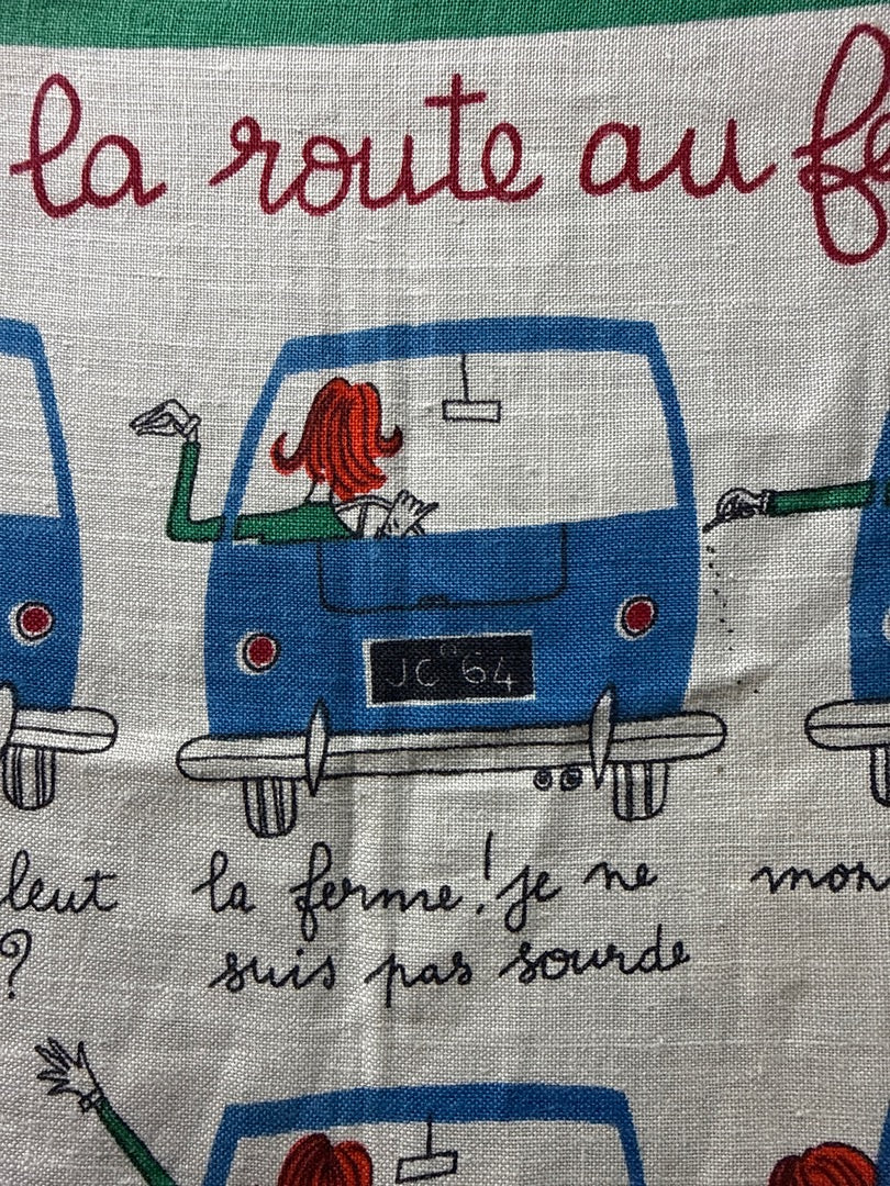 Torchon Jacques Charmoz – Code de la route au féminin