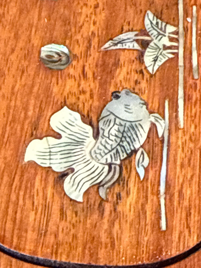 Corbeille pliable – Poisson – Art de la table – Bois et nacre
