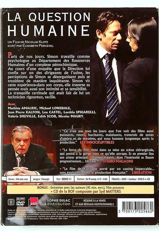 dvd La Question Humaine - Nicolas Klotz + Cd Bo