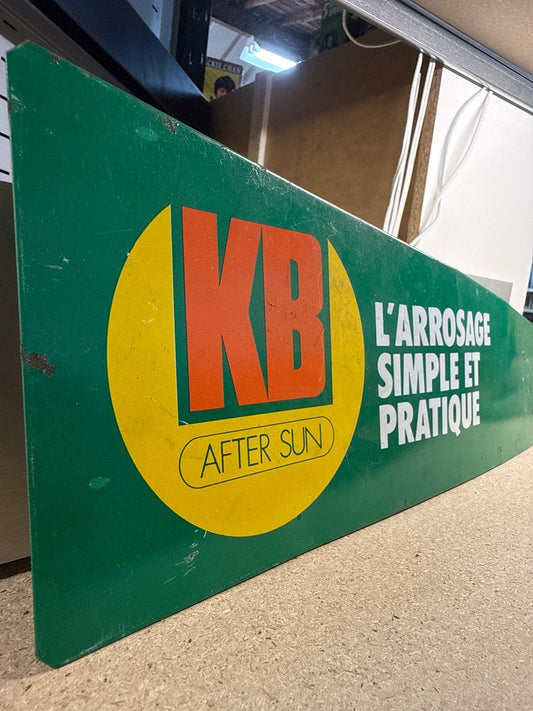 Plaque publicitaire vintage Kb After Sun