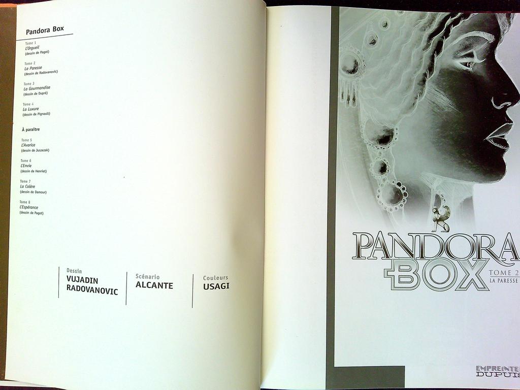 Bd – Pandora Box Tome 2 – Bande dessinée – Dupuis La Paresse