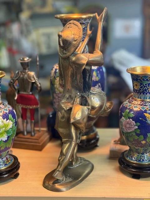 Statue – Bronze – Sculptures Et Figurines – Musicien Au Tambour