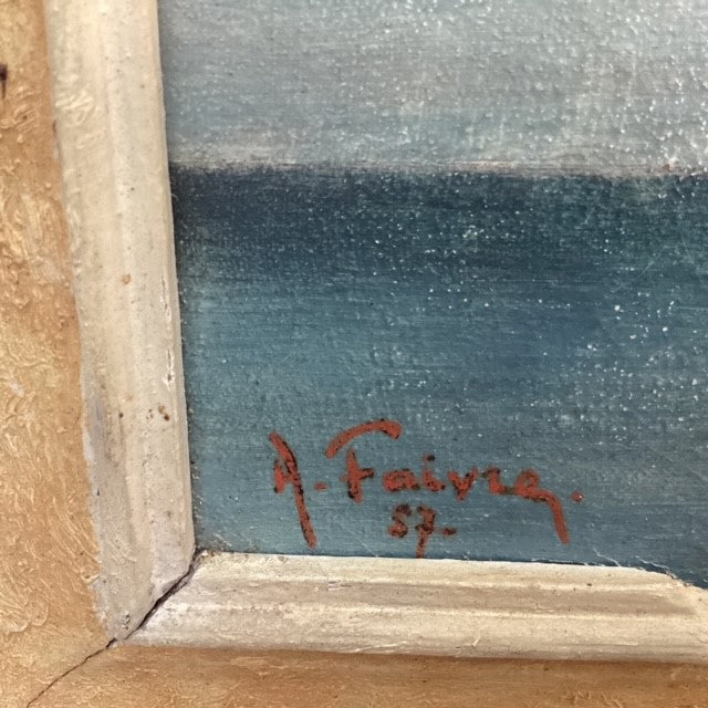 Tableau représentant un pot de géranium