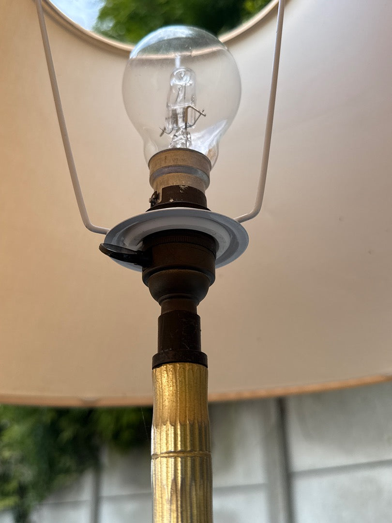 Lampadaire – Vintage – Luminaire – Laiton doré imitation bambou