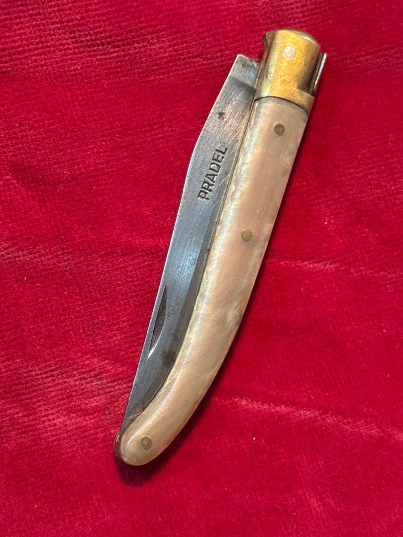 Couteau de poche – Pradel – Chasse – Vintage manche nacré