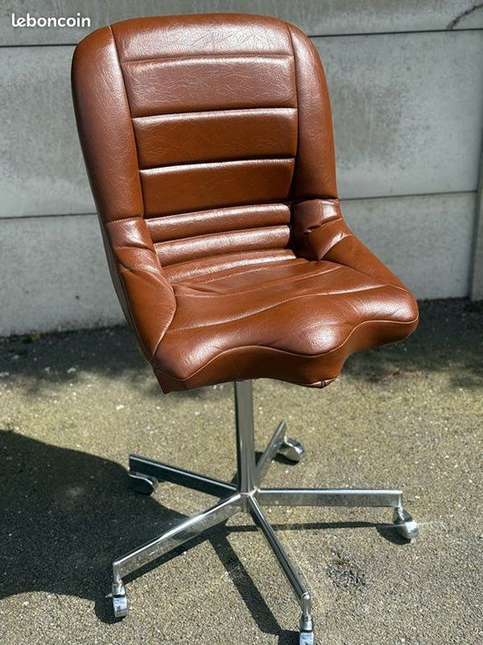 Chaise de bureau – Tritub – Mobilier – Vintage marron