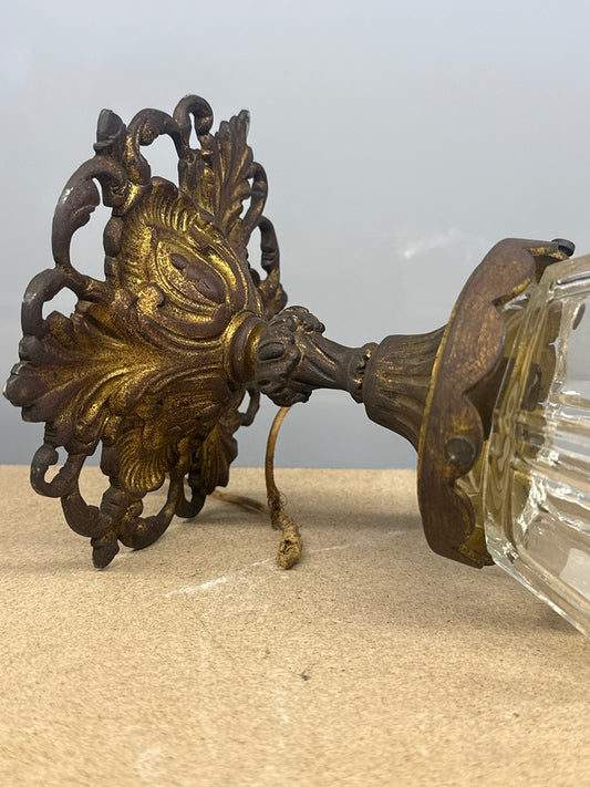 Applique – Bronze et Verre – Luminaire – Vintage Art Déco