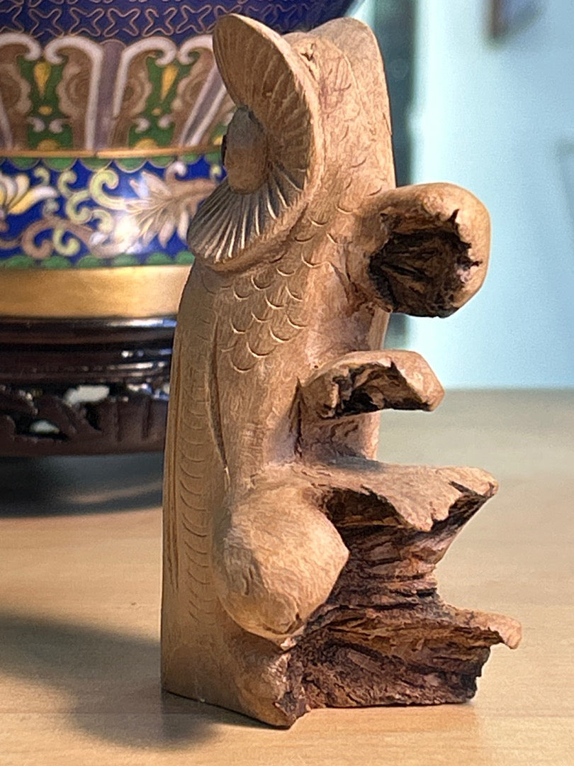 Figurine Chouette / Hibou Bois Sculpte