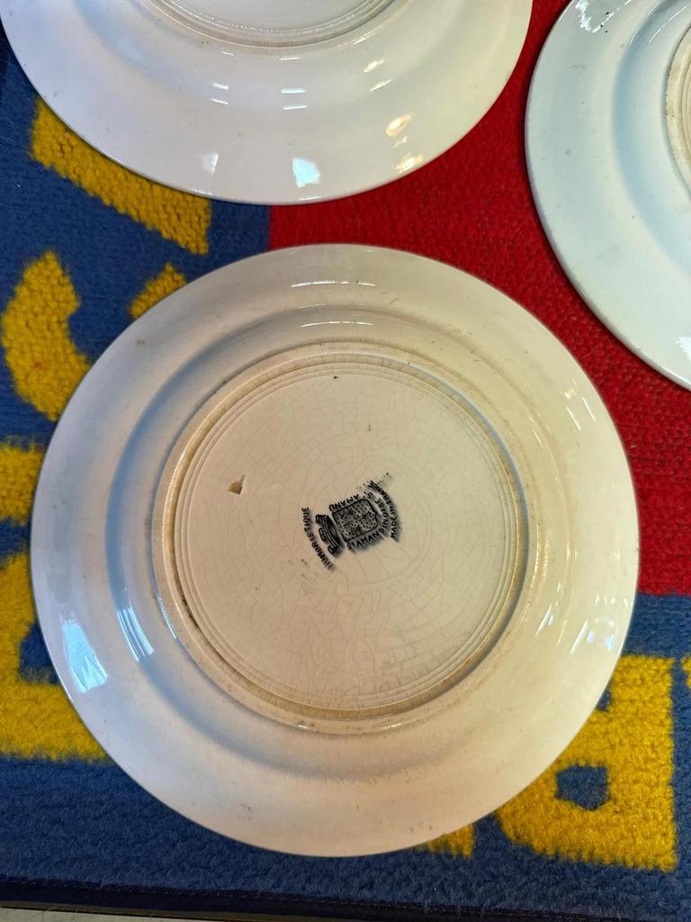 Lot d’assiettes vintage humoristique faïence St Amand