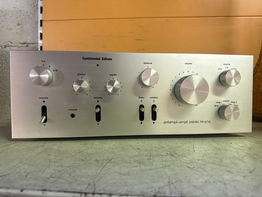 Amplificateur – Continental Edison Pa 9718 – Amplificateur – Vintage Argenté Japon