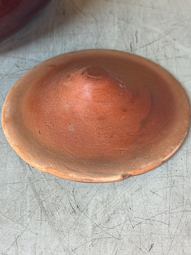 Cocotte vintage en terre cuite – Marron vernissé
