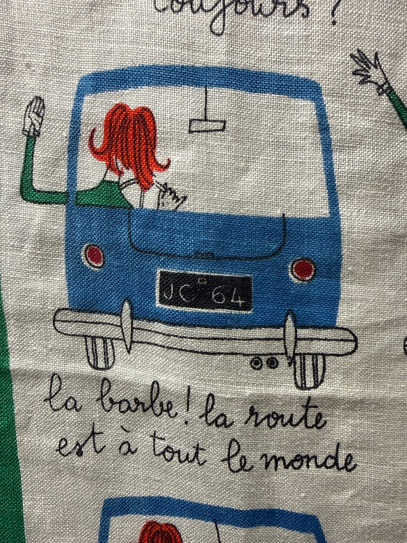 Torchon Jacques Charmoz – Code de la route au féminin