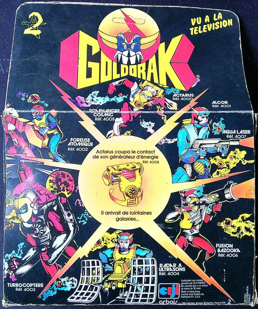 Jeu Goldorak Aqua Laser Ceji Arbois 1978 Neuf en boite scellée Misb avec flap d'origine