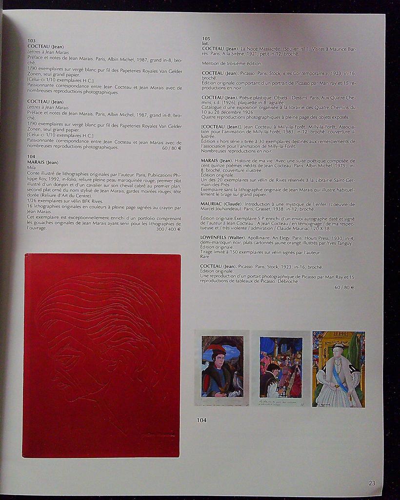 Catalogue – Fraysse & Associés – Livre – Jean Marais