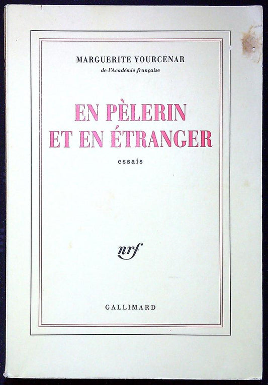 Livre – Marguerite Yourcenar – Littérature – Essais Nrf