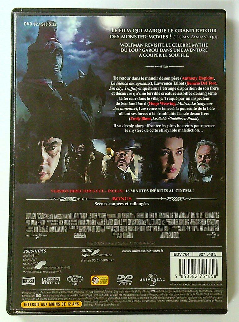 dvd Wolfman Director's Cut Version Longue Inédite
