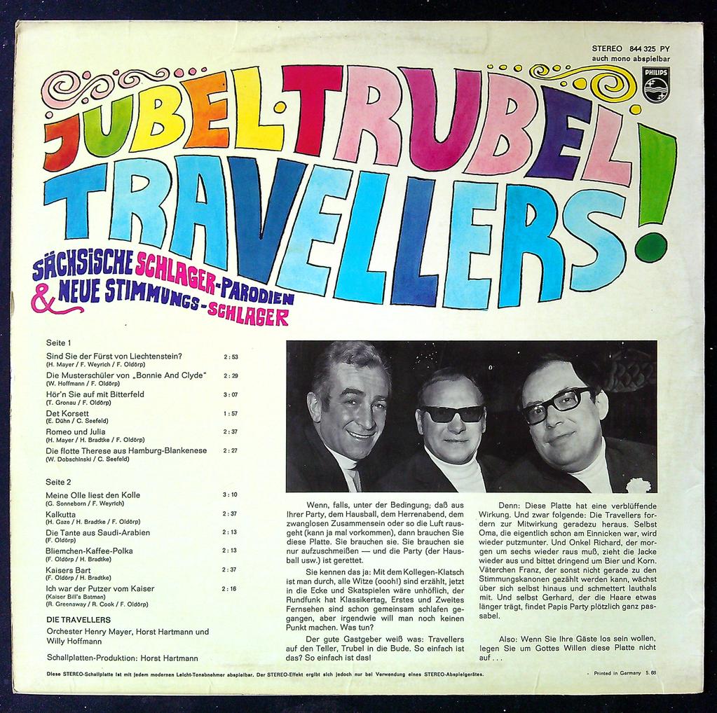 vinyle Philips Blanc Jubel-trubel-travellers Die Travellers