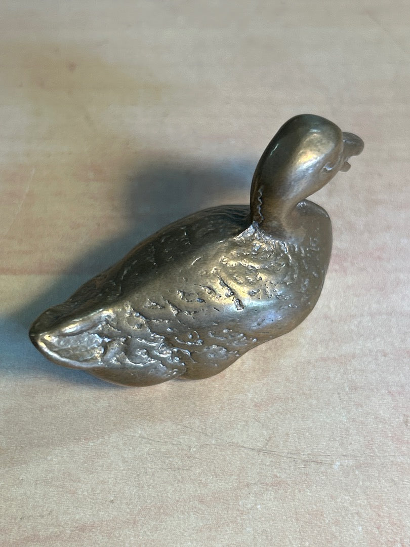Statuette canard vintage en laiton - 4cm - Or - 50g - Très bon état