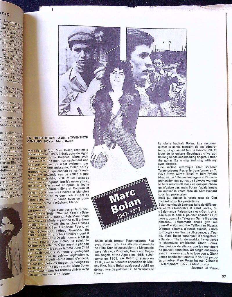 Magazine – Rock en Stock n°6 1977 – Musique – Yves Simon Marc Bolan