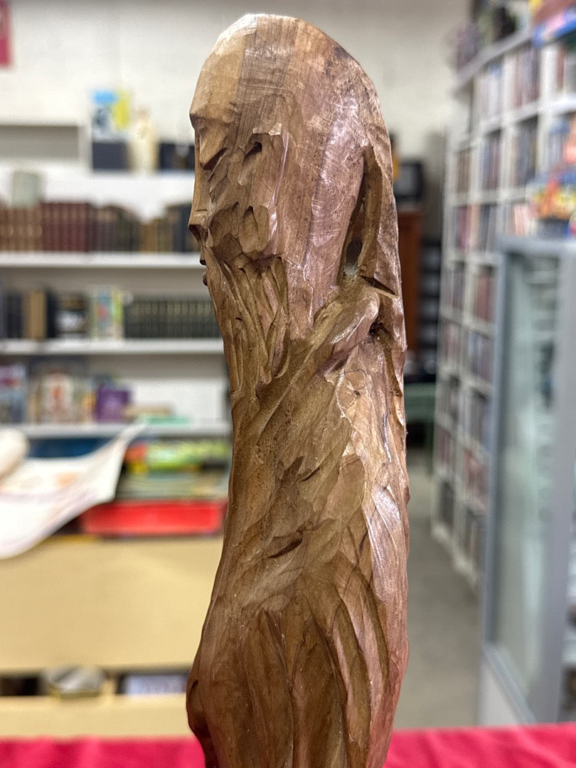 Statue en bois – Falcon – Ornements – Sage asiatique sculpté marron
