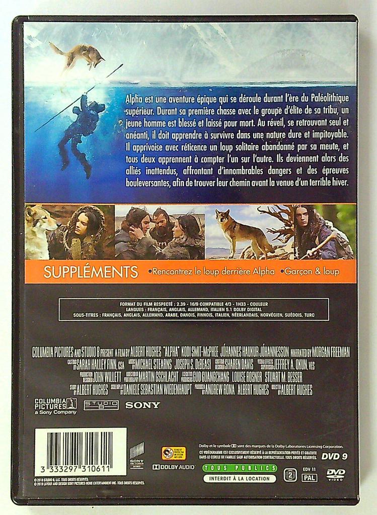 Dvd Alpha film aventure préhistoire