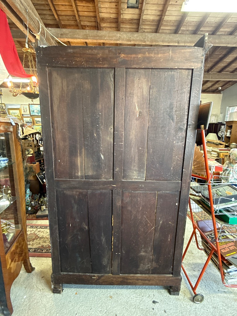 Bibliothèque vitrine ancienne en bois – Style vintage