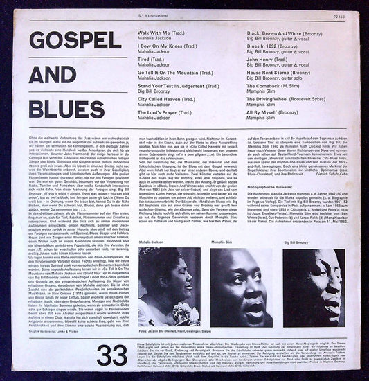 Vinyle Gospel and Blues Mahalia Jackson Sr International