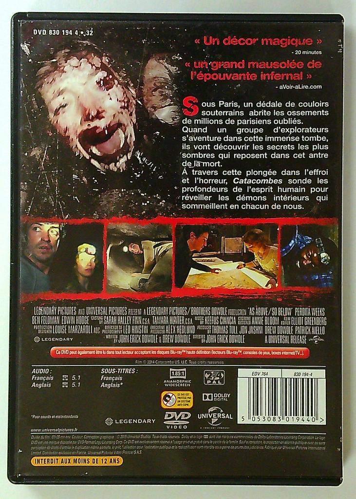 Dvd Catacombes - Film Horreur - Universal