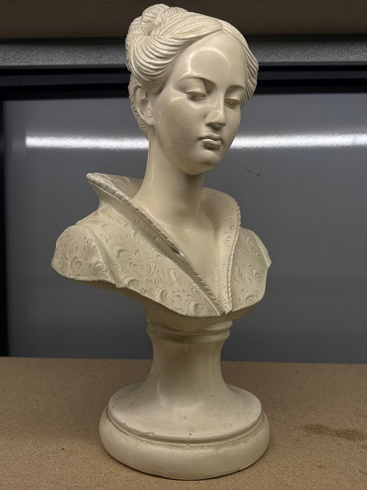 Buste De Femme - Bibelot Vintage - Statuette Decorative Creme