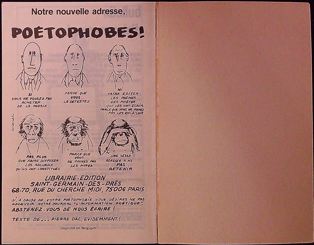 Revue Poésie 1 – Éditions Saint-germain-des-prés – Livre – Poésie québécoise