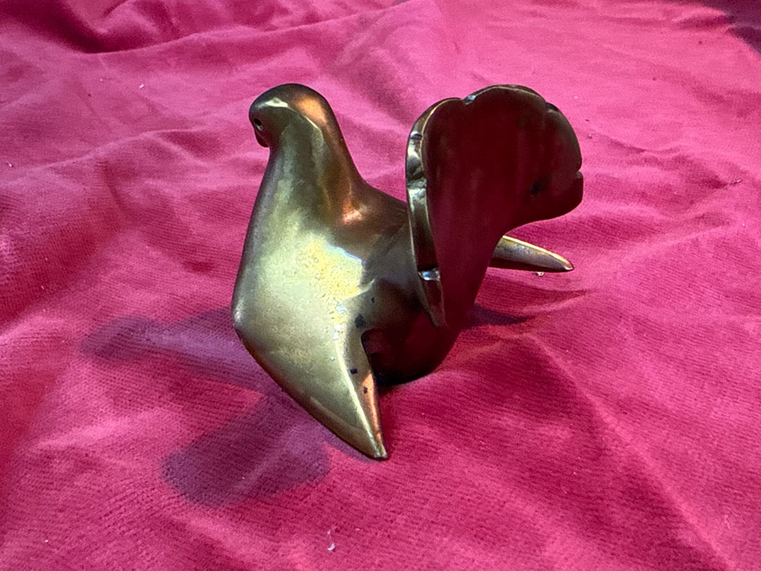 Oiseau en laiton – Vintage – Bibelot – Doré
