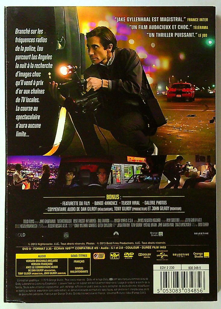 Dvd Night Call - Thriller - Jake Gyllenhaal