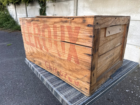 Caisse en bois Leroux – Vintage – Chicorée