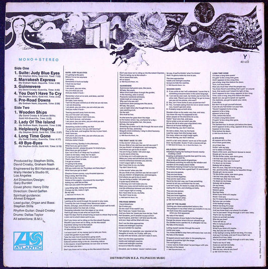 Vinyle Lp Crosby Stills And Nash Atlantic 1969