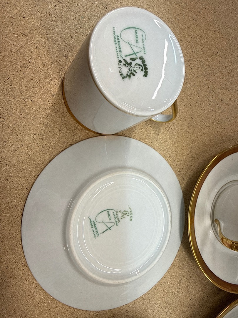 Service café – Ahrenfeldt – Vaisselle – Porcelaine blanche
