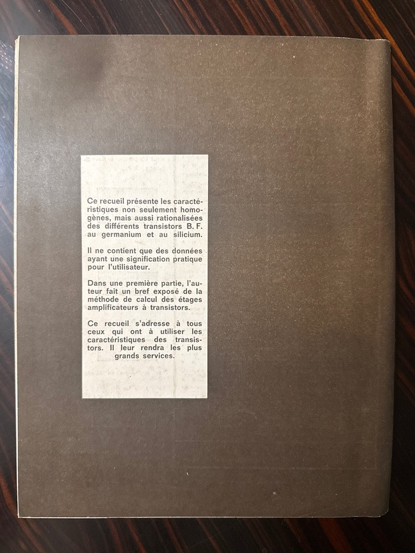 Livre technique – Éditions Radio Transistors – Livre – Édition vintage 1966