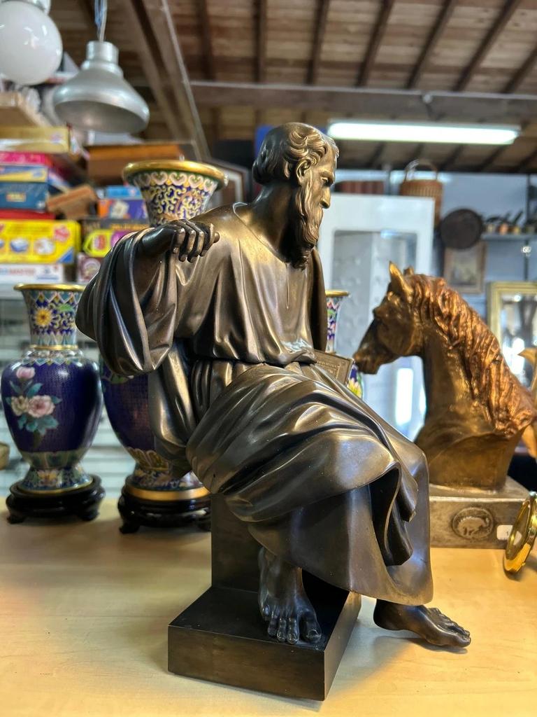 Sculpture en bronze représentant Saint Paul L'apôtre