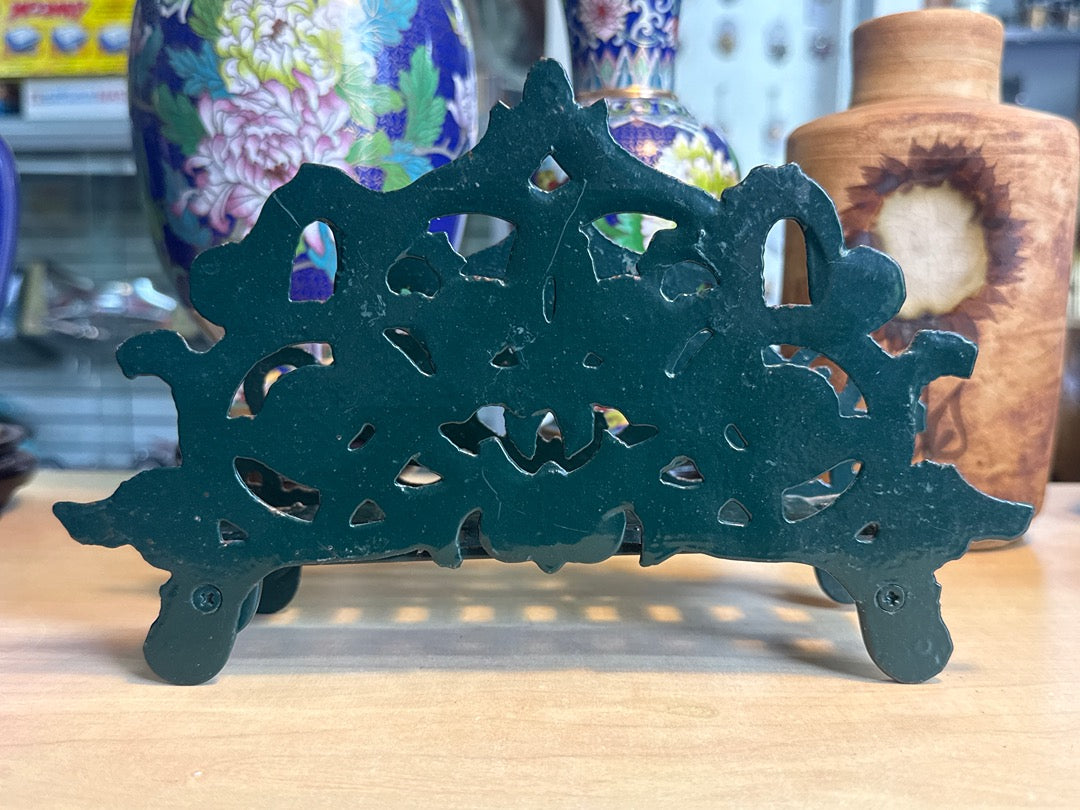 Porte-serviettes – En fonte vert
